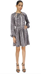 Michael Michael Kors Women Snakeskin Print Dress Black Multi Size Petite PXS