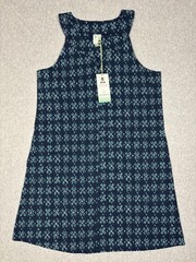 Aventura Womens Dress Blue Sleeveless Organic Cotton Breathable Lightweight XL