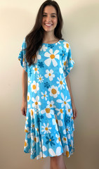 Proud Poppy Dress Size 8 Blue Daisy Floral Party Travel Cruise