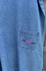 NWT CB CASUAL Jumper Dress (XL) Blue Denim Shift Pockets Pullover 48” Chest