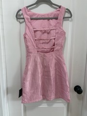 Lulus Sophisticated Selection NWT size XS Pink Sleeveless Backless Mini Dress