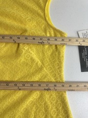 NWT Black Label By Evan-Picone Women&rsquo;s Sz 16 Yellow Sleeveless Lace A-Line Dress
