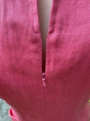 New 6 Finity Studio Pink Linen Sheath Dress $129 LINED