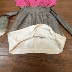 Calypso St. Barth 100% Silk Dress S Pink Grey Ombré Fit & Flare Kimono Cocktail