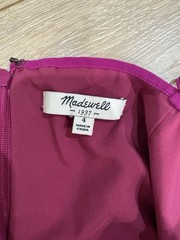 Madewell Purple Silk Mini Dress Lined Pockets Summer Dress Size 4