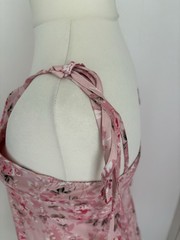 Pink Floral Strappy Short Summer Dress Size M