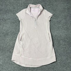 Tommy Bahama Dress Womens Small Pink Short Sleeve Collared Half Zip Knit Pockets
