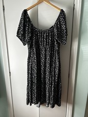 Women’s Plus Size Torrid Puff Sleeve Tiered Midi Dress Size 2x