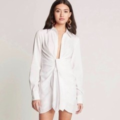 NWT Blue Blush White Twist Front Chic Mini Dress – Size Small