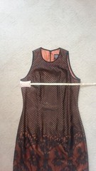Vintage Black Lace And Copper Satin Slvls Halter Cocktail Dress Women&rsquo;s Sz 6P