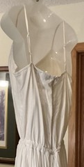 AList Wrapper 100% Cotton White Midi Ruffled Boho Romantic Fairy Sundress Sz 11