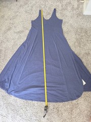 NWT Halara U-Neck Low Back Split Summer Sun Dress Womens L Blue Resortwear NWT
