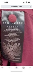 Ted Baker Emalee Sequin Wrap Plunge Neck Dress Burgundy Glam NWT Size 2 US4-6
