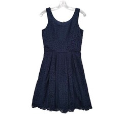 J. Crew Swirling Eyelet Lace Dress Sleeveless Fit & Flare Size 2