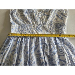 Lulus Sunny Poise White Light Cotton Eyelet Lace Floral Midi Dress Womens Small