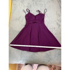 City Studio Purple Juniors Dress US 7 Made in China RN Number: 163221