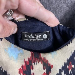 Indulge Aztec Print Ruffle Top Spaghetti Strap Mini Dress Festival Rodeo Size L