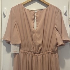 Show Me Your Mumu Emily Empire Maxi Dress Women’s Sz 2XL Blush Pink Chiffon