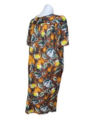 Anthony Richards VTG Peaches & Fallen Leaves Mumu Patio Dress Brown NWOT Women&rsquo;s