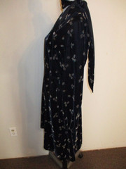 NWOT CAbi 3875 FAB! Decked Out Floral Pocket Blue Velvet Dress w Tie Size M