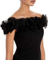 Aidan Mattox Ruffled Off-the-Shoulder Dress MSRP $265