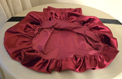 Speechless Dress Size 3 Red Black Strapless Fit & Flare Satin Flower Detail Y2K
