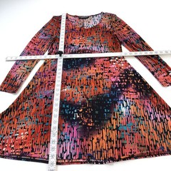 The Pyramid Collection Medium? A-Line Stretch Mini Above Knee Dress Abstract