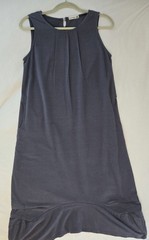 BestTailor Womens Linen Cotton Pullover Tank Shift Dress W/Pockets Size M Gray