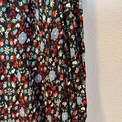 Boden Size-US 20/22R Women&rsquo;s Dress Floral Black Long Sleeve Tie Neck