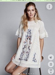 Free People Embroidered cotton Dress