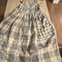 Citron Plaid Sundress Midi Square Neck Strappy Sleeveless M Cotton