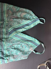 India Boutique Teal Paisley Ruffle Hem Smocked Back Sun Dress Womens One Size