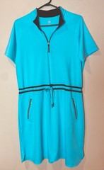 « NEW » TAIL L Short Sleeve Lightweight Breathable Blue Golf Dress (mini Flaw)