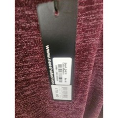 Neesha Heathered Burgundy Cowl Neck Zip Dress Medium