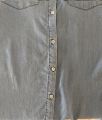 Thread & Supply Women Small Collared Blue Shirt Dress Mini Chambray Button Down
