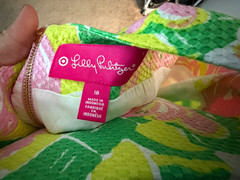 Lilly Pulitzer Floral Shift Dress 18 Cotton Green/Pink Scoop Neck Knee Zip