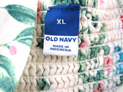 Old Navy Linen Rayon White Green Pink Yellow Lemon Cherry Tank Sun Dress XL