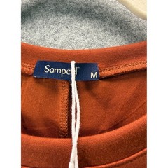 Sampeel Shift Dress Womens Medium Rust Orange Long Sleeve Crew Neck Side Slit