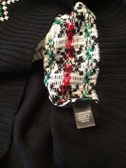 United States Sweaters Santa Sweater Dress Tunic Black Red Multi Sz Med NWT