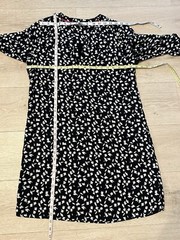 Daniel Rainn Shift Dress Women’s Size S Black White 3/4 Roll Tab Sleeves