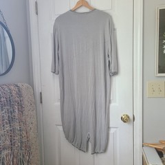 Gershon Bram Jersey Stretch Oversized Dress Sz M Grey Minimal Lagenlook Comfort