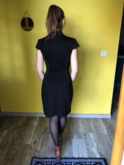 Beautiful Black Split Dress With Zip PIANURASTUDIO Size 36 FR New