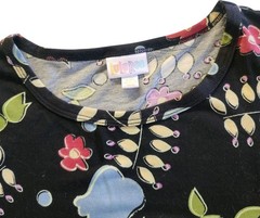 Lularoe Julia Tulip Floral With Dipped Dot Hem XXS
