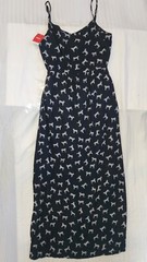 Fox Floor Length Maxi Fress With Tiger Print 47 Inches Long