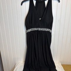 Undercover Woman&rsquo;s 1X black nylon dress with Rhinestones