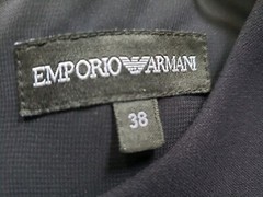EMPORIO ARMANI Dress LBD Cady Midi Black S/S 2021 Fit Flare Quiet Luxury