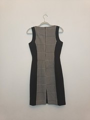 Black White Checkered Slimming Work Smart Dress Size 10 Office Wear Houndstooth
