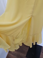 NWT Lulus Summer Invite Yellow Tie Strap Tiered Midi Dress Women&rsquo;s Small sundres