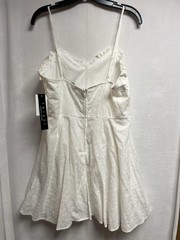 NEW White Trixxi Sleeveless Spaghetti Strap Dress XL Summer Vibe Ruffle Coquette