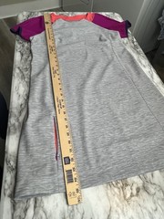 Title Nine Women&rsquo;s Sz Lg Unconventional Dress Stretch Gray Raspberry Coral